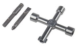 Cross Wrenches CMD4393025 Control Cabinet Key 5 profiles, Zinc Alloy