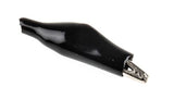 Crocodile Clip, Nickel-Plated Iron Contact, Black