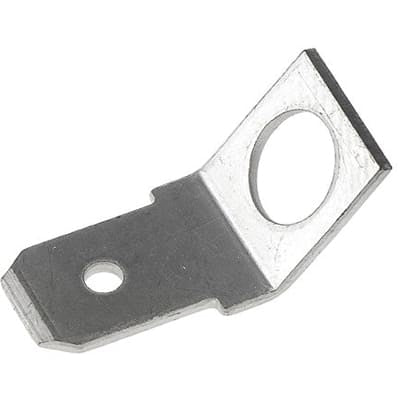 CMD534929 Solder Tab Terminal, Uninsulated, Tin Plated, Right Angle, 7.3 x 6.4mm