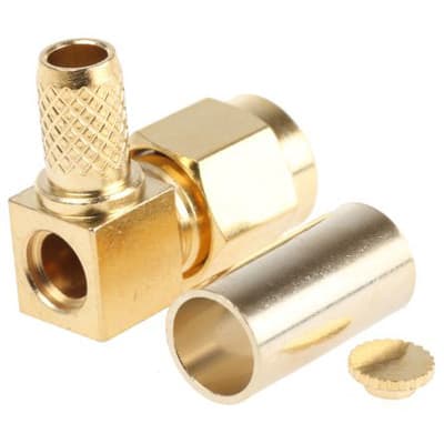 CMD5463232 50Ω Right Angle Cable Mount SMA Connector, Plug, RG58A