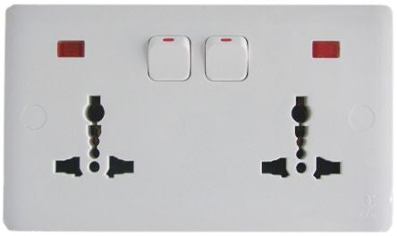 CMD6298944  2 Gang Plug Socket, 13A, Type G