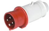 CMD6655031 RS PRO IP44 Red Cable Mount 3P+E Industrial Power Plug, Rated At 32A, 380 ? 415 V