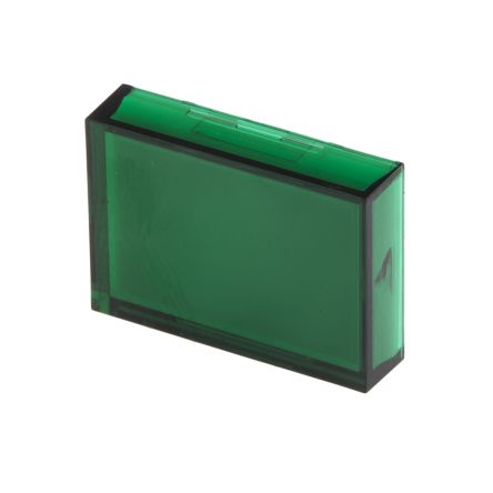CMD7452512  Green Rectangular Push Button Lens