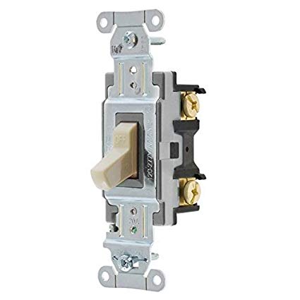 WALL SWITCH,20A,WHITE,1 HP,1-POLE SWITCH