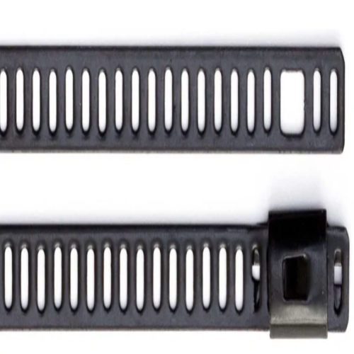 CMD121-652 Black Polyester Coated Stainless Steel Ladder Cable Clamp, 225mm x 7 mm