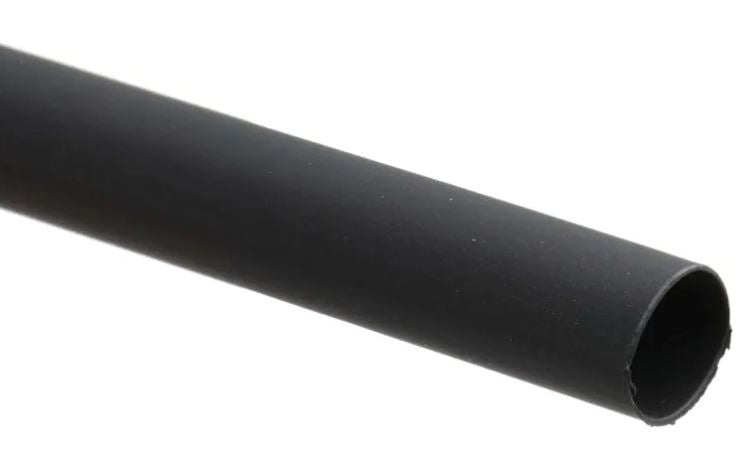 CMD398177 RS PRO Black No 2:1, Heat Shrink Tubing 9.5mm Sleeve Dia. x 1.2m Length