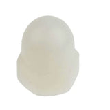 292-580 M8 Plain White Nylon Dome Nut (PKT OF 50)
