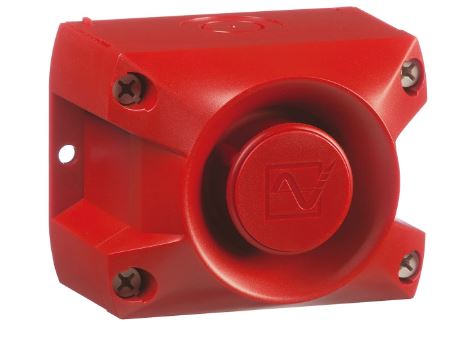 23310100000  Red 80 Tone Electronic Sounder, 230 V ac