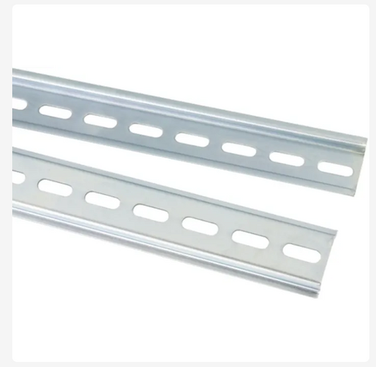 CMD742-4138 Steel Slotted DIN Rail, Top Hat Compatible, 2m x 35mm x 7.5mm