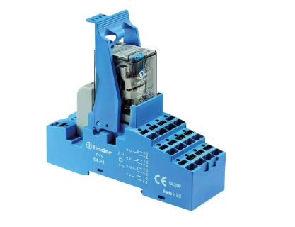 58.P3.8.024.0060SMA  24V ac DIN Rail Interface Relay Module, 3PDT