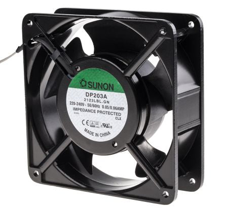 DP203A/2123LBL.GN  220 240 V ac, AC Axial Fan, 120 x 120 x 38mm