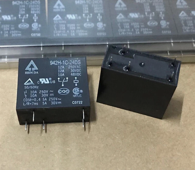 942H-1C-24DS Plugin,12.6x29.4mm Power Relays ROHS