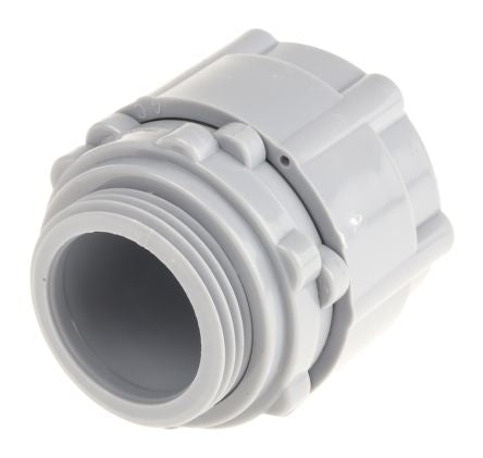 Straight Cable Conduit Fitting, Nylon 66 Grey