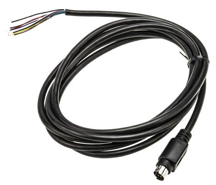 Male Moulded Plug to Unterminated Black DIN Cable Assembly