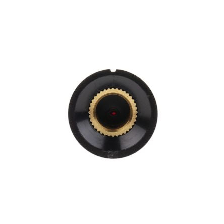 Potentiometer Knob, Grub Screw Type, 16.2mm Knob Diameter, Black, Red, 6.35mm Shaft