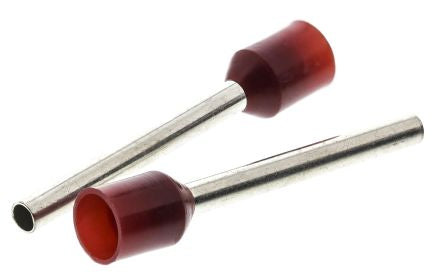 Insulated Crimp Bootlace Ferrule, 18mm Pin Length, 2mm Pin Diameter