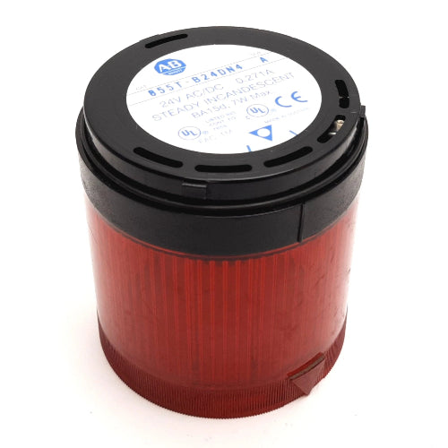 855T-B24DN4 Red Incandescent Stack Light