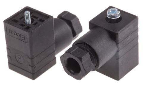 CMD8118253  2P+E DIN 43650 A, Female Solenoid Valve Connector
