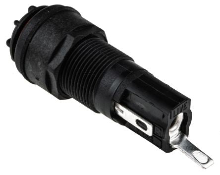 FX0462 10A Manual, Slotted Cap Panel Mount Fuse Holder for 5 x 20mm Fuse