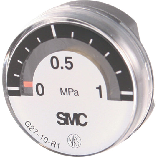 G27-10-R1 Analogue Positive Pressure Gauge Back Entry 1 MPa, 10 bar, Connection Size R 1/16