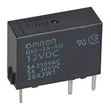 G6D-1A-ASI DC12 PCB Mount Power Relay, 12V dc Coil, 5A Switching Current, SPST
