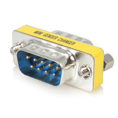 GC9SM Gender Changer, 18mm, Male 9 Pin D-Sub to Male 9 Pin D-Sub