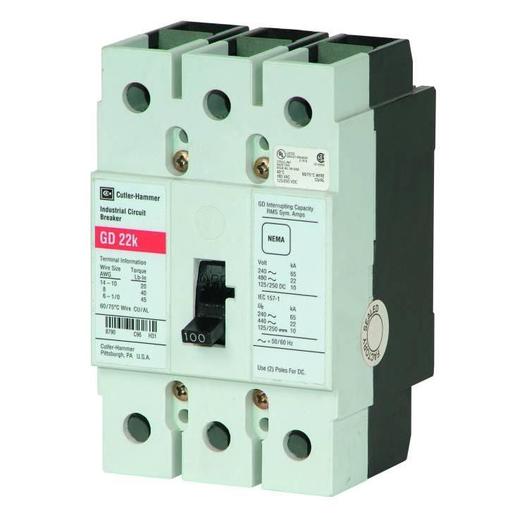 GD3015 Breaker, Molded Case, 15A, 3P, 240V, 250 VDC