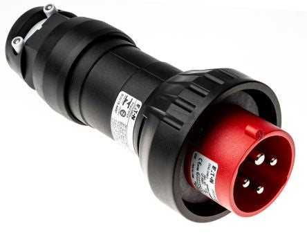 GHG5117406R0001 Red Cable Mount 3P+E Power Connector Plug ATEX, Rated At 16.0A, 415.0 V