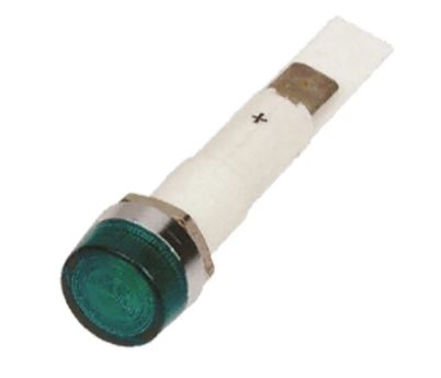 C027700FAK   Green Incandescent Indicator, Tab Termination, 12 V