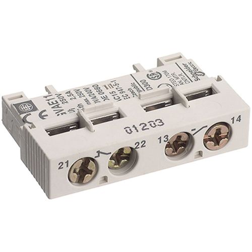 GVAE11 - Schneider Electric - TeSys GV2 & GV3 - auxiliary contact - 1 NO + 1 NC