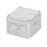 GW44004 JUNCTION BOX WITH PLAIN SCREWED LID - IP55 - INTERNAL DIMENSIONS 100X100X50 - WALLS WITH CABLE GLANDS - GREY