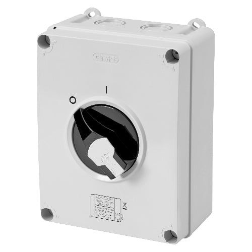 GW70407P Rotary Isolator Switch – Hp – Command – Isolating Material Box – 63A 3P – Lockable Black Knob – Ip66/67/69