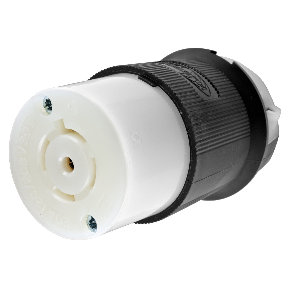 HBL2513 Power Entry Connector, Power Entry, 20 A, Black, White, Nylon (Polyamide) Body, 208 V