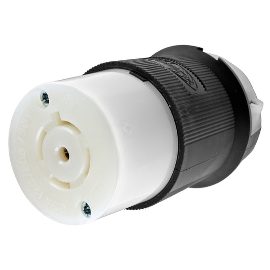 HBL2513 Power Entry Connector, Power Entry, 20 A, Black, White, Nylon (Polyamide) Body, 208 V