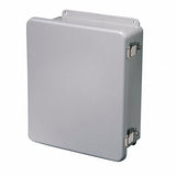 HW-J161406CHQRWW 16 inH x 14 inW x 6 inD Non-Metallic Enclosure, Light Gray, Knockouts: No, Padlockable Latch Closure