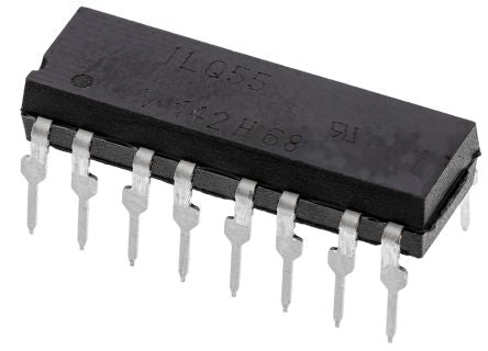ILQ55 Optocoupler, Darlington Output, 4 Channel, DIP, 16 Pins, 60 mA