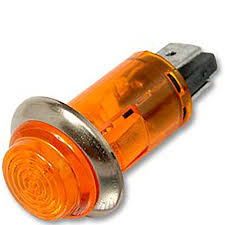 IND504203-240-T/AMB Orange neon Indicator, Quick Connect Termination, 240 V, 13mm Mounting Hole Size