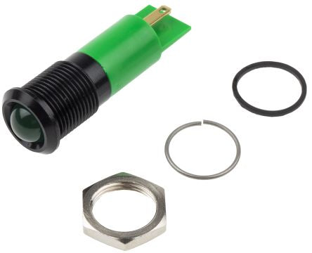 Green Indicator, 230 V ac, 14mm Mounting Hole Size
