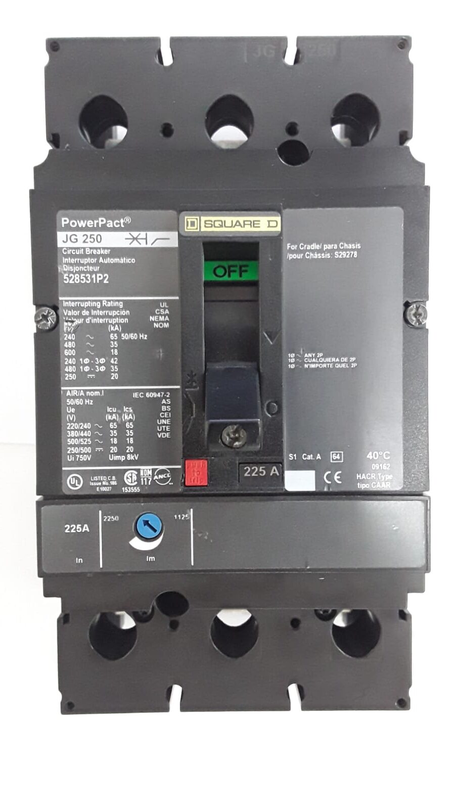 👀 JG 250 Power Pact Circuit Breaker 3 Pole