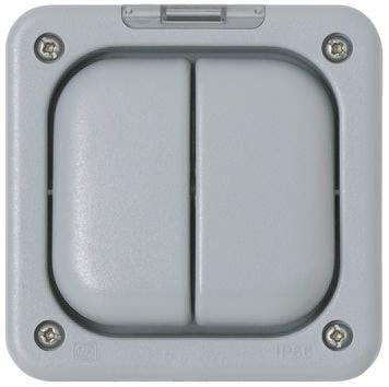 K56402GRY Flush Mount Rocker Light Switch Grey 20 mm
