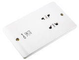 K701 WHI Plug Socket, Shaver Socket