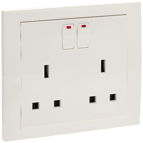 KB25 13A 250V Twin Gang Switched Socket