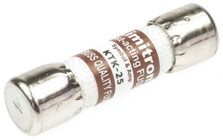KTK-25 Melamine Cartridge Fuse, 10 x 38mm, Speed F, 25A