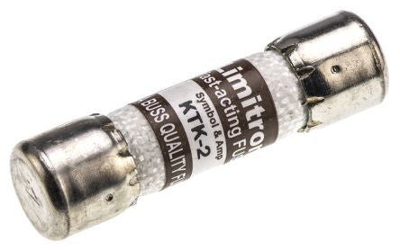 KTK-2 Melamine Cartridge Fuse, 10 x 38mm, Speed F, 2A