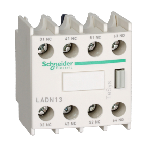 LADN13 Auxiliary Contact Block - 1NO/3NC, 4 Contact, Front Mount