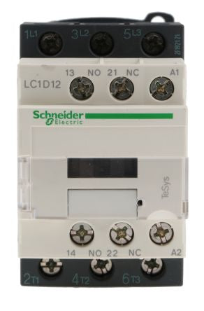 LC1D12F7 3 Pole Contactor, 12 A, 110 V ac Coil