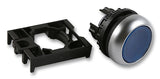 M22-DL-B+M22-A Round Illuminated Blue Push Button Head, Momentary, 22mm