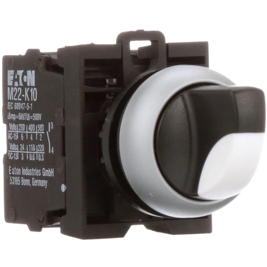 M22-WRK3/K20 Selector Switch 2 Make Contacts (NO) 29.7mm Black, Eaton