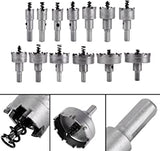 M9NC5X2VGR 13Pcs Hole Saw Drill Bit，Stainless Steel Hole Saw Drill Bits,for Bench Drill, Electric Drill Chuck with The Use of Machine Tools 10mm
