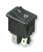 MC3813-011-021 Rocker Switch, On-Off, DPST, Non Illuminated, Panel Mount